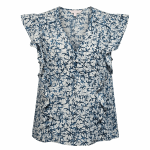 Flower Ruffle Loose Top - 38