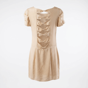 Silk Shift Bow Dress - 38