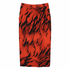 Abstract Silk Maxi Skirt - 40