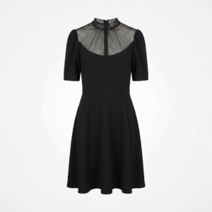 A-Line Black Mid Dress - 34