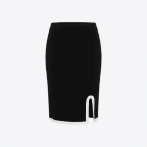 Bi-Color Pencil Mid Skirt - 36