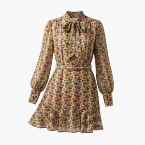Belted Mini A-Line Skirt - S