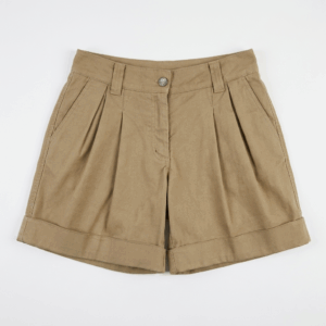 Army Green Cotton Shorts - 38
