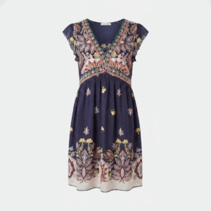 Printed Loose Mid Dress - 40