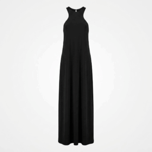 Black Silky Maxi Dress - 44