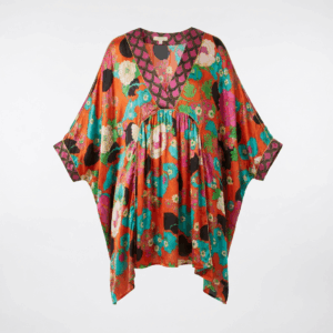 Flower Kimono Mini Dress - S