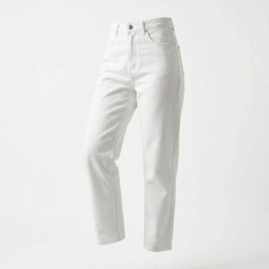 White Straight Cut Jeans - 38