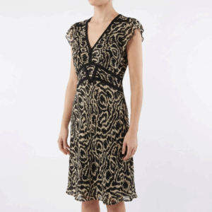 Loose Printed Mid Dress - L