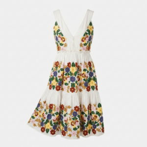 Embroidered Flowers Dress - 38/40