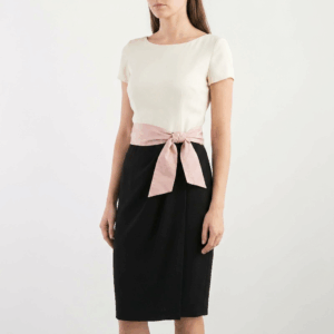 Fit Bi-Color Mid Dress - 40