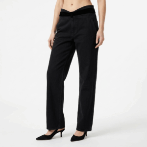 High Waist Straight Trousers - 38