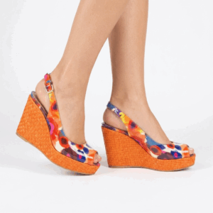 Flower Slingback Wedges - 36.5