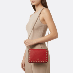 Leather Rockstuds Crossbody Bag