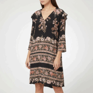 Flower Silk Shift Dress - 44