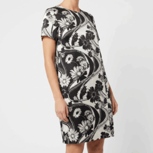 Silk Print Shift Dress - 38/40