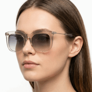 Transparent Half Frame Sunglasses