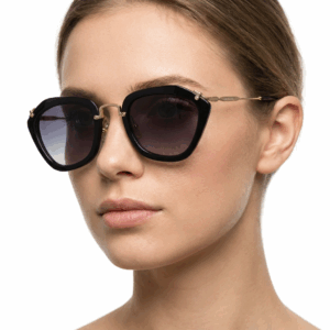 Black Rounded Sunglasses