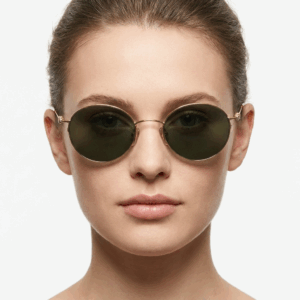 Half Frame Oval Sunglasses