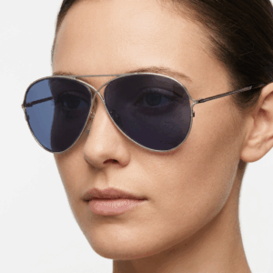 Silver Infinity Aviator Sunglasses