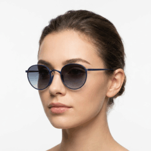 Blue Electric Round Sunglasses