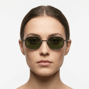 Narrow Rectangle Metal Sunglasses