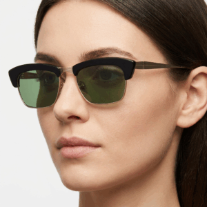 Bi-Fabric Narrow Sunglasses