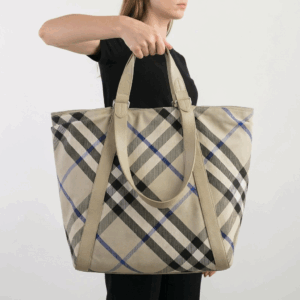 Checkered Wide Tote Bag