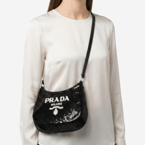 Sequined Logo Crossbobdy Bag