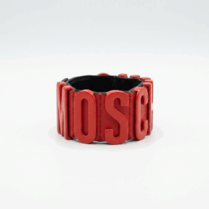 Red Logo Leather Bracelet