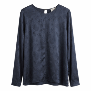 Ananas Print Blue Top - S