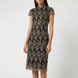 Embroidered Flower Mid Dress - 36/38