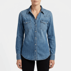 Blue Denim Fit Blouse - S