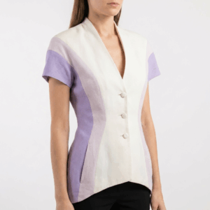 Stripes Fit Corset Jacket - 40