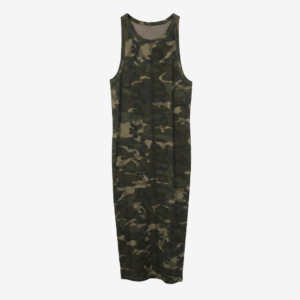Military Print Maxi Dress - XL