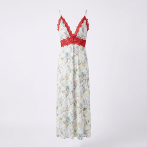 Maxi Flower Embroidered Dress - 36