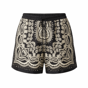 Bi-Color Printed Silk Shorts - XL