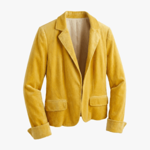 Mustard Yellow Velvet Blazer - 38
