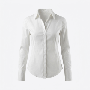 White Cotton Fit Blouse - 38