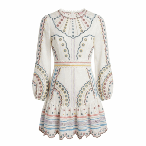 Multicolor Embroidered Dress - 38