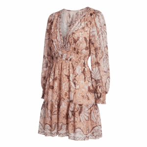 Silk Flare Printed Dress - 38