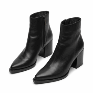 Pointy Heeled Ankle Boots - 36