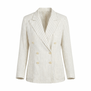 Double-Breasted Stripe Blazer - L