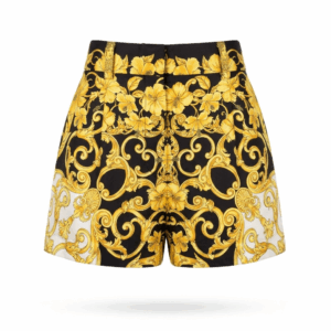 Baroque Silk Mini Shorts - 34