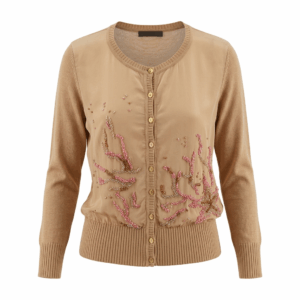 Beaded Camel Fit Cardigan - 36