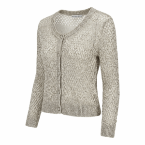 Loose Knit Grey Cardigan - S