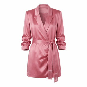 Loose Belted Mini Dress - 38