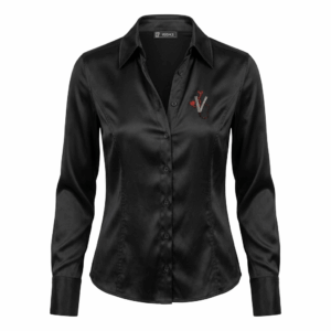 Black Silky Fit Blouse - XS