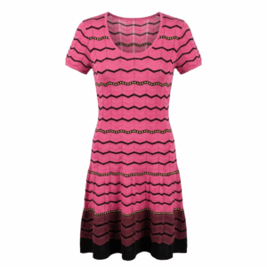 Knitted Flare Mini Dress - 36