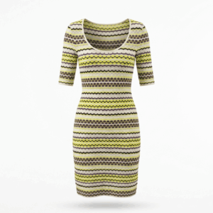 Knitted Fit Midi Dress - 36