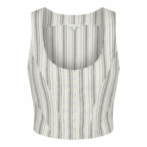 Stripes Cotton Corset Top - 38